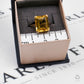 Pre-Owned 9ct Gold Rectangle Citrine Ring Size I.5
