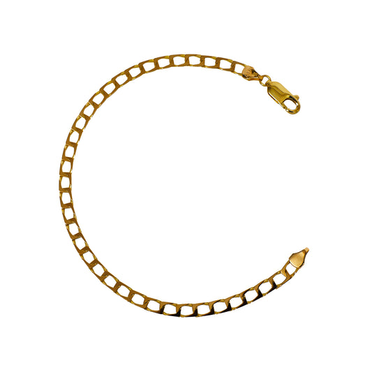 Pre-Owned 9ct Gold Curb Chain Bracelet 8 Inch
