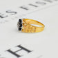 Pre-Owned 9ct Gold Diamond & Sapphire Cluster Ring Size L