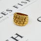 Pre-Owned 18ct Gold 4 Row Shot Ring Size R.5