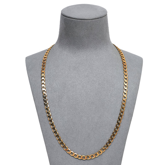 Pre-Owned 9ct Gold Curb Chain Necklace 22 Inch