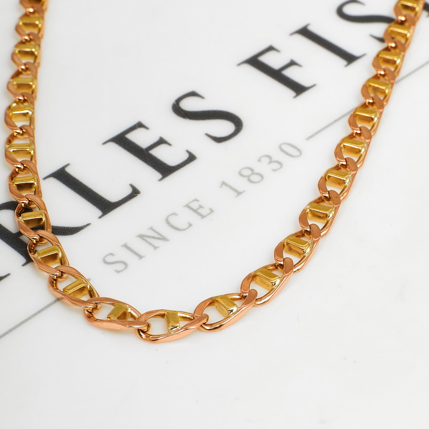 Pre-Owned 9ct Gold Anchor Chain Necklace 21 Inch