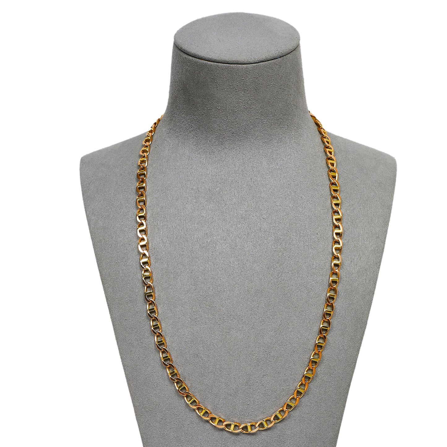Pre-Owned 9ct Gold Anchor Chain Necklace 21 Inch