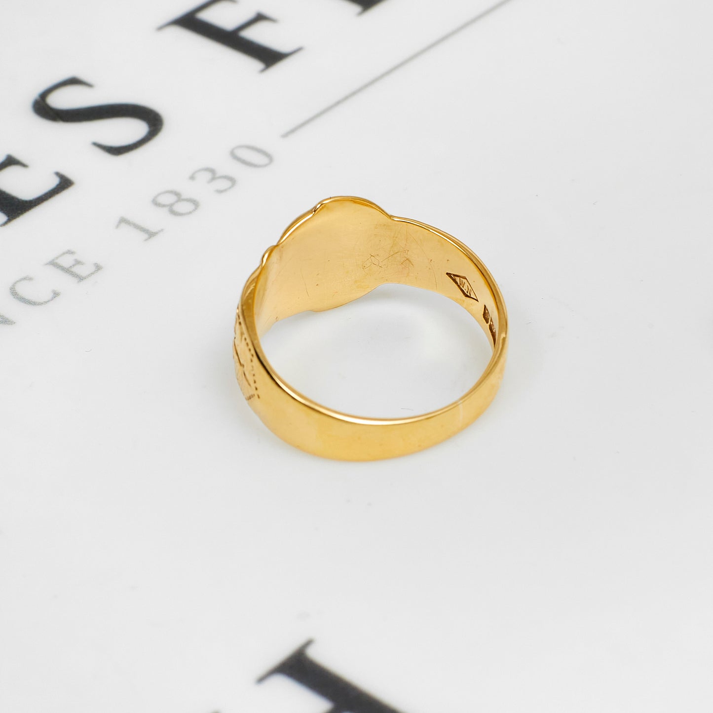 Pre-Owned 9ct Gold Flower Pattern Buckle Ring Size O.5