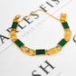 Pre-Owned 9ct Gold Jade Bracelet & Chinese Characters