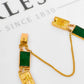 Pre-Owned 9ct Gold Jade Bracelet & Chinese Characters
