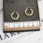 Pre-Owned 9ct Gold 2 Tone Twist Creole Hoop Earrings
