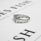 Pre-Owned 9ct White Gold CZ MUM Cherish Ring Size M