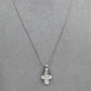 Pre-Owned 18ct White Gold CZ Cross Pendant Necklace