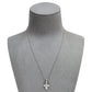 Pre-Owned 18ct White Gold CZ Cross Pendant Necklace