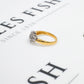 Pre-Owned 9ct Gold Rhombus Shape Diamond Cluster Ring Size J