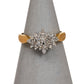 Pre-Owned 9ct Gold Rhombus Shape Diamond Cluster Ring Size J
