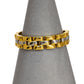 Pre-Owned 14ct Gold Brick Design Band Ring Size N