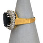 Pre-Owned 18ct Gold Sapphire & Diamond Cluster Ring Size O