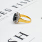 Pre-Owned 18ct Gold Sapphire & Diamond Cluster Ring Size O