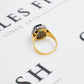 Pre-Owned 18ct Gold Sapphire & Diamond Cluster Ring Size O
