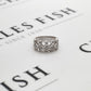 Pre-Owned 9ct White Gold Diamond 5 Circle Ring Size N.5