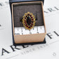 Pre-Owned 9ct Gold Marquise Shape Garnet Cluster Ring
