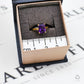 Pre-Owned 18ct Gold Rectangular Amethyst Dress Ring Size H.5
