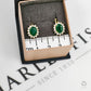 Pre-Owned 18ct Gold Oval Emerald & Diamond Cluster Earrings