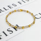 Pre-Owned 18ct Gold 2 Tone Diamond Bracelet 7 Inch