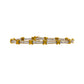 Pre-Owned 18ct Gold 2 Tone Diamond Bracelet 7 Inch