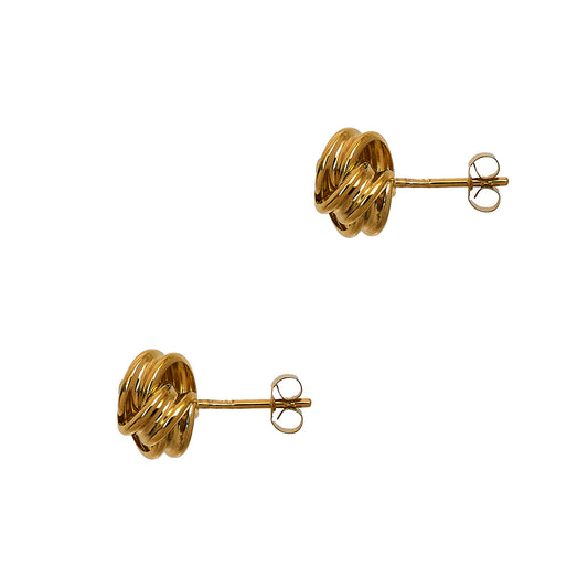 Pre-Owned 9ct Gold Knot Stud Earrings