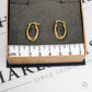 Pre-Owned 9ct Gold Tricolor Oval Creole Hoop Earrings