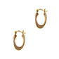 Pre-Owned 9ct Gold Tricolor Oval Creole Hoop Earrings