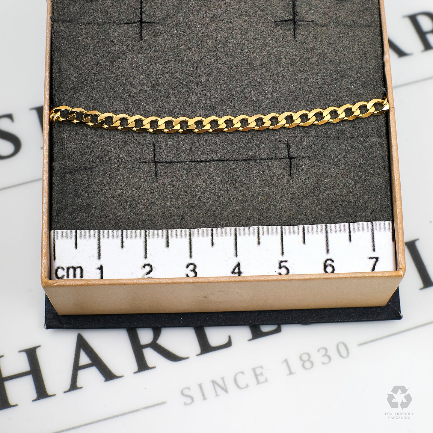 Pre-Owned 9ct Gold Curb Chain Bracelet 8 Inch
