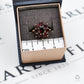 Pre-Owned 9ct Gold Garnet Flower Cluster Ring Size P.5