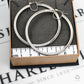 Pre-Owned 9ct White Gold CZ Creole Hoop Earrings