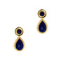 Pre-Owned 9ct Gold Lapis Lazuli Drop Earrings