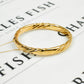 Pre-Owned 9ct Gold Hinged Twist  Bangle & Safety Chain