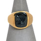 Pre-Owned 9ct Gold Hematite Intaglio Ring Size P