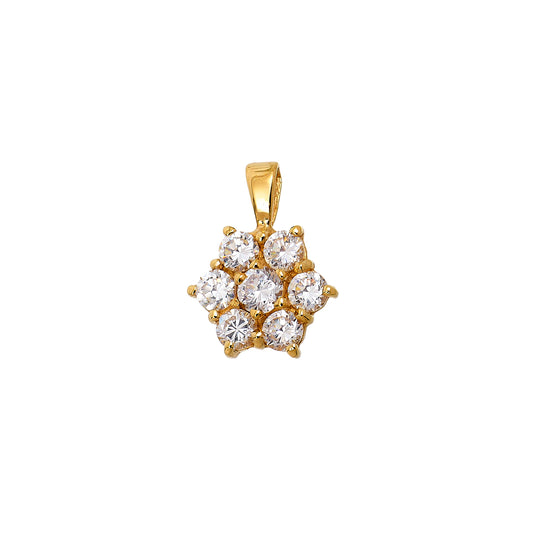 Pre-Owned 9ct Gold CZ Cluster Pendant