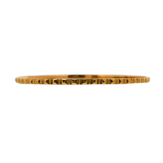 Pre-Owned 18ct Gold Patterned Bangle