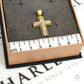 Pre-Owned 18ct Gold 2 Tone Crucifix Pendant