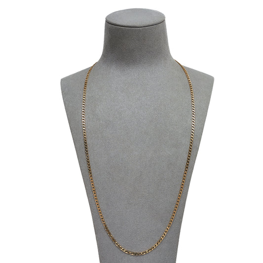 Pre-Owned 9ct Gold Curb Chain Necklace 26 Inch