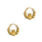 Pre-Owned 9ct Gold Claddagh Hoop Earrings