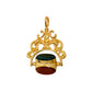 Pre-Owned 9ct Gold Bloodstone Tigers Eye & Onyx Spinner Fob