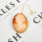 Pre-Owned 9ct Gold Oval Cameo Brooch