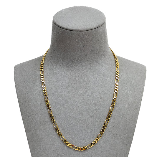 Pre-Owned 18ct Gold Figaro Chain Necklace 18 Inch