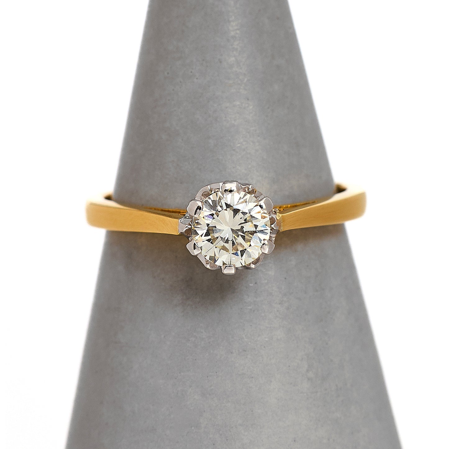 Pre-Owned 18ct Gold Diamond Solitaire Ring Size K