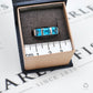 Pre-Owned 18ct White Gold 3 Square Topaz Ring Size S