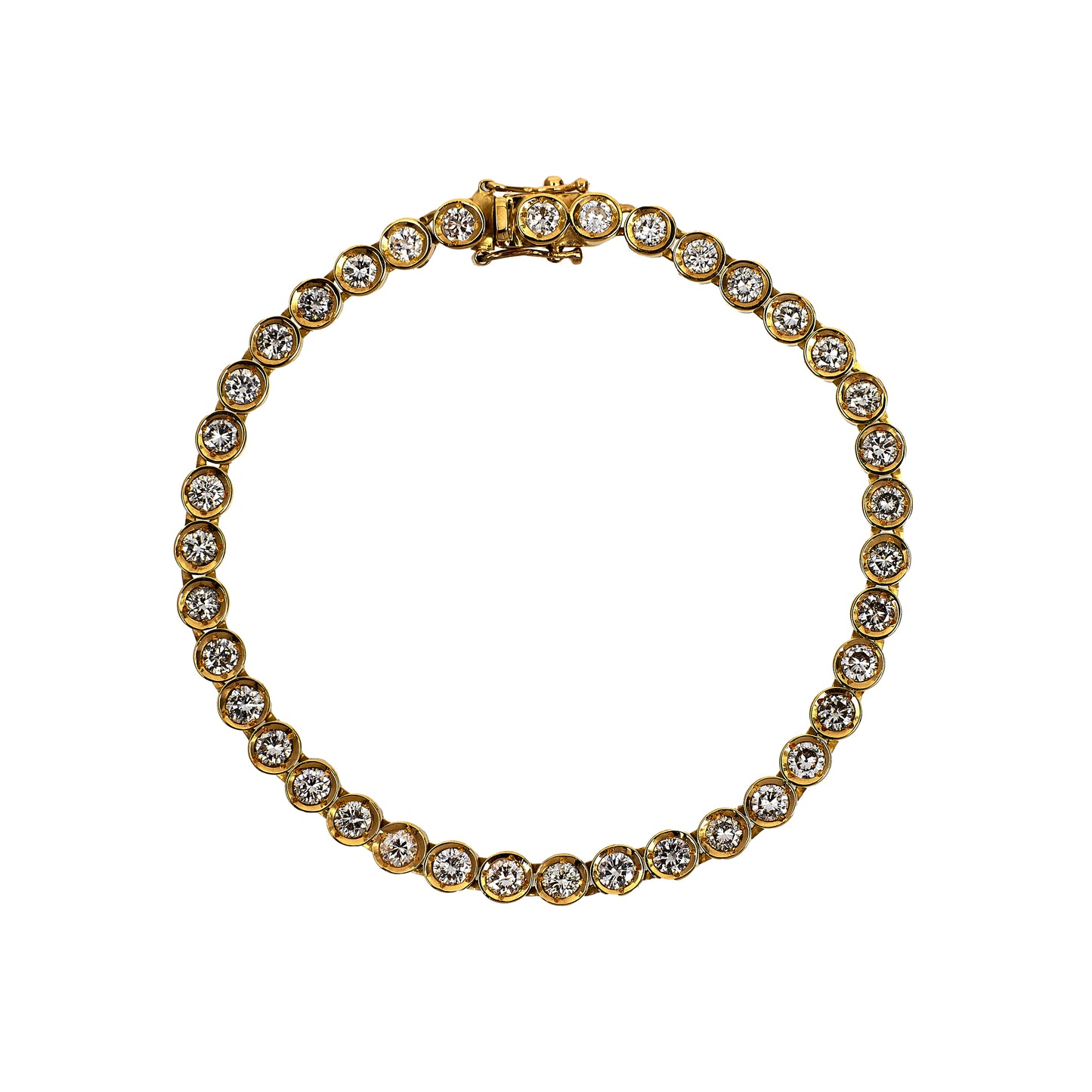 Pre-Owned 9ct Gold Diamond Tennis Bracelet 7 Inch