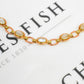 Pre-Owned 14ct Gold Moonstone Cabocohon Bracelet 7 Inch