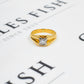 Pre-Owned 18ct Gold Mens Square Set Diamond Ring Size U