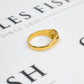 Pre-Owned 18ct Gold Mens Square Set Diamond Ring Size U
