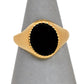 Pre-Owned 9ct Gold Oval Onyx Signet Ring Size R